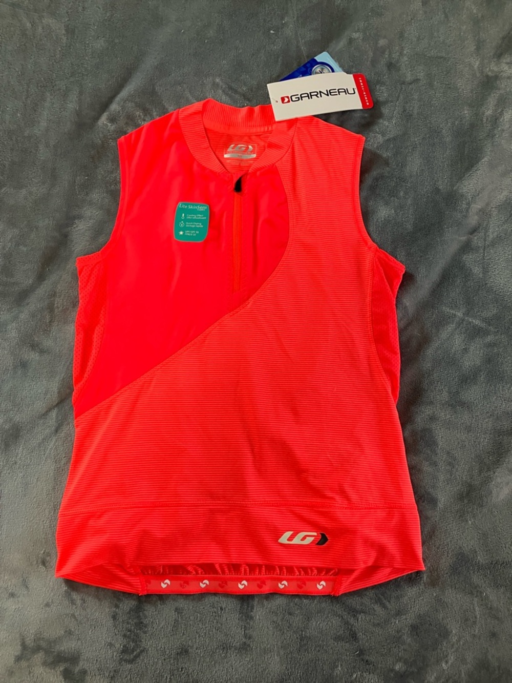 Louis Garneau Neon  Pink / Orange Hi-Vis Cooling Cycling Jersey Tank